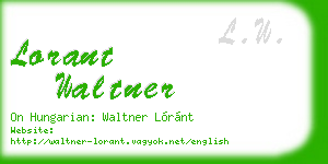 lorant waltner business card