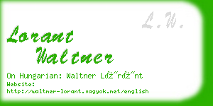 lorant waltner business card